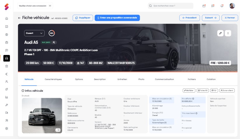 Logiciel VO B2B IA : Gestion complète concession auto